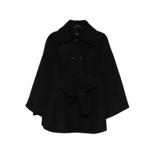 Ermanno Scervino Double-Breasted Wool Cape With Belted Waist - NWT